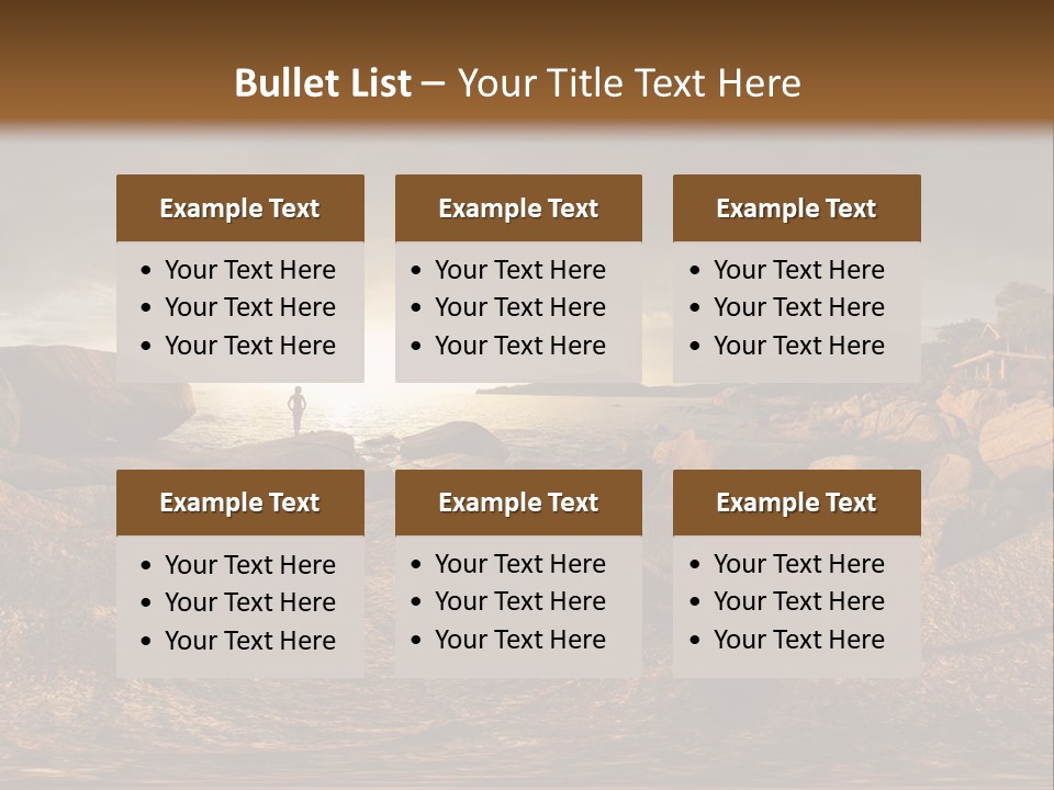 A Person Standing On A Rocky Shore With A Body Of Water In The Background PowerPoint Template