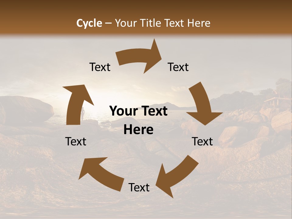 A Person Standing On A Rocky Shore With A Body Of Water In The Background PowerPoint Template