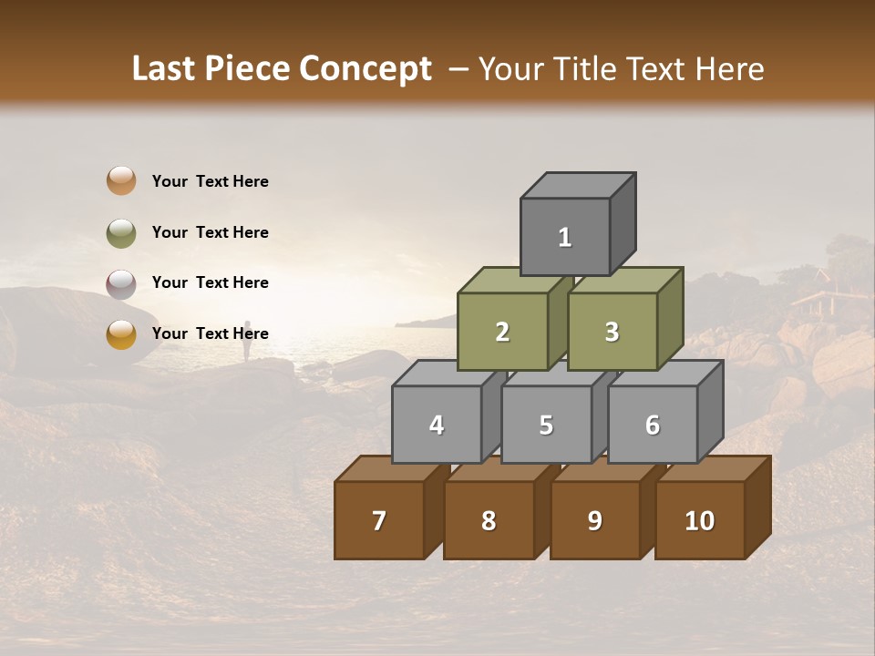 A Person Standing On A Rocky Shore With A Body Of Water In The Background PowerPoint Template