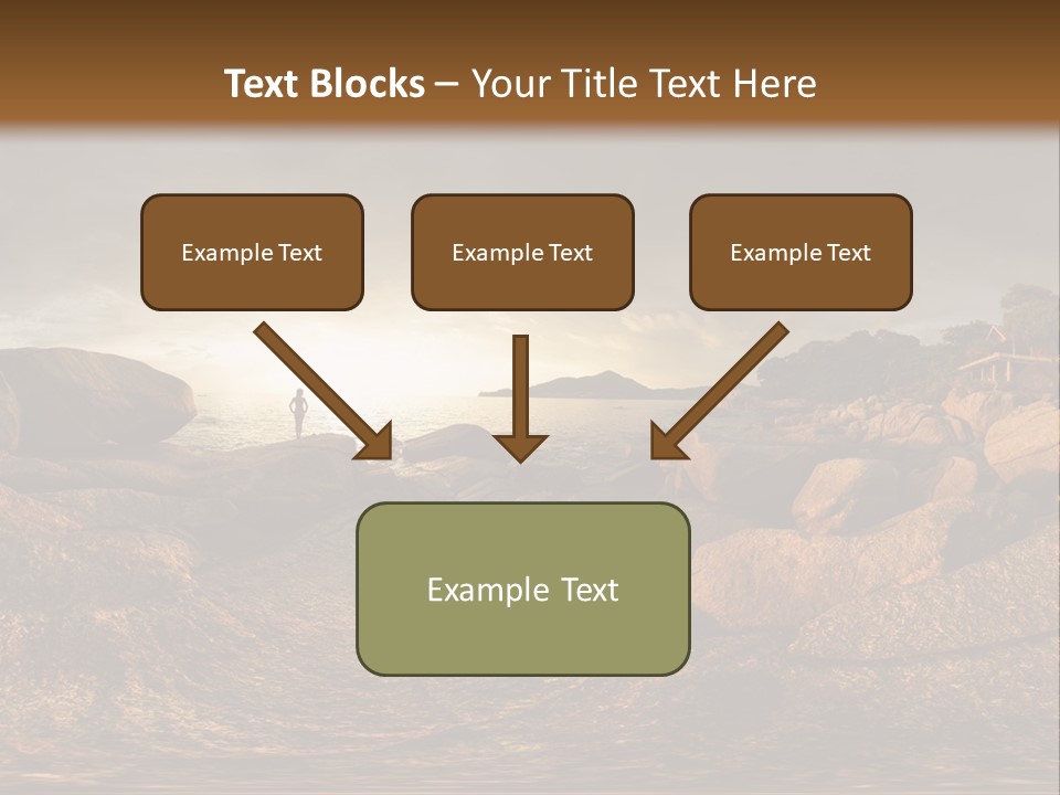 A Person Standing On A Rocky Shore With A Body Of Water In The Background PowerPoint Template