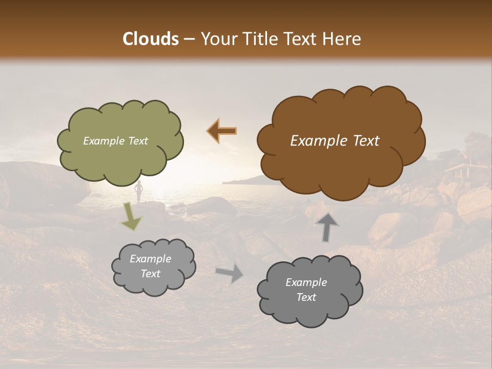 A Person Standing On A Rocky Shore With A Body Of Water In The Background PowerPoint Template