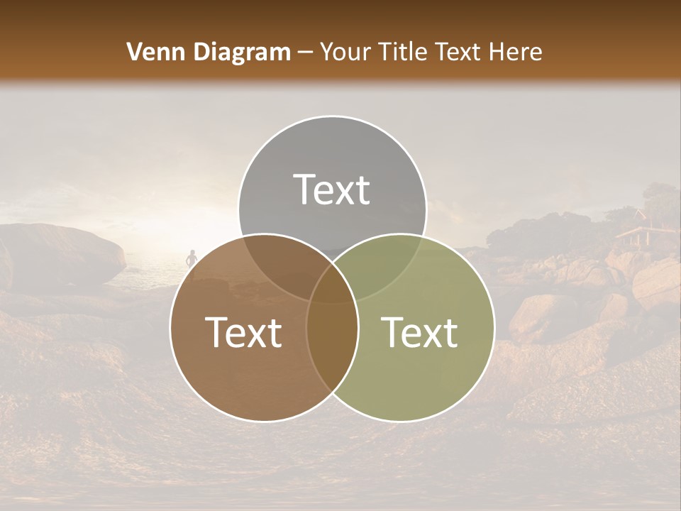 A Person Standing On A Rocky Shore With A Body Of Water In The Background PowerPoint Template