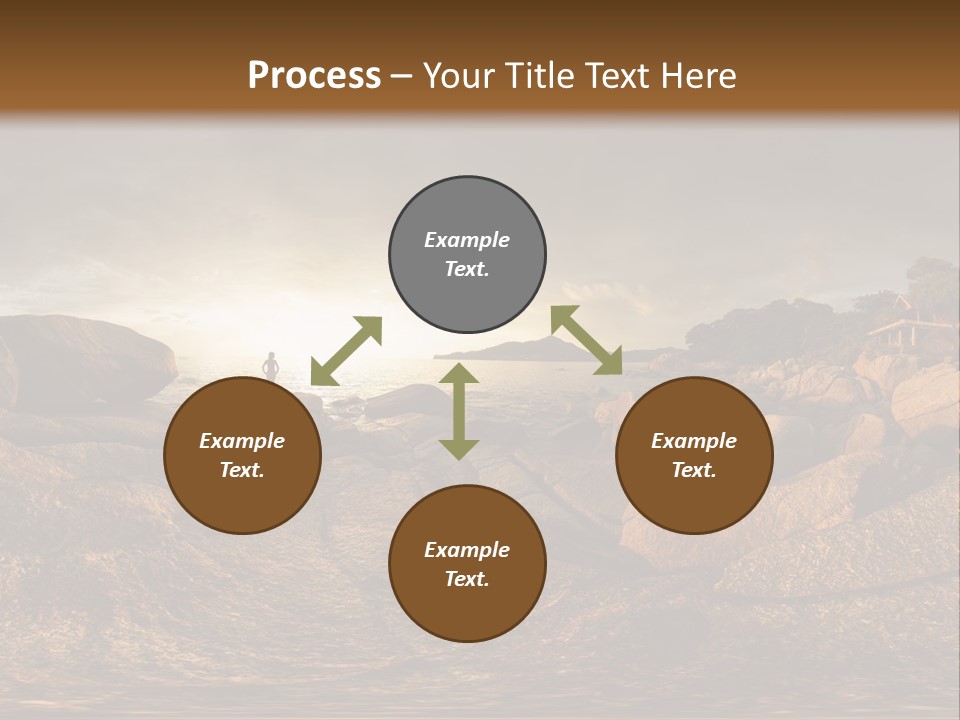 A Person Standing On A Rocky Shore With A Body Of Water In The Background PowerPoint Template