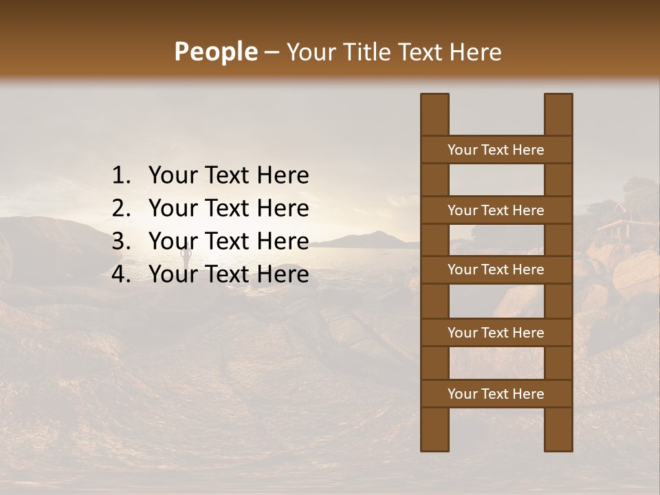 A Person Standing On A Rocky Shore With A Body Of Water In The Background PowerPoint Template