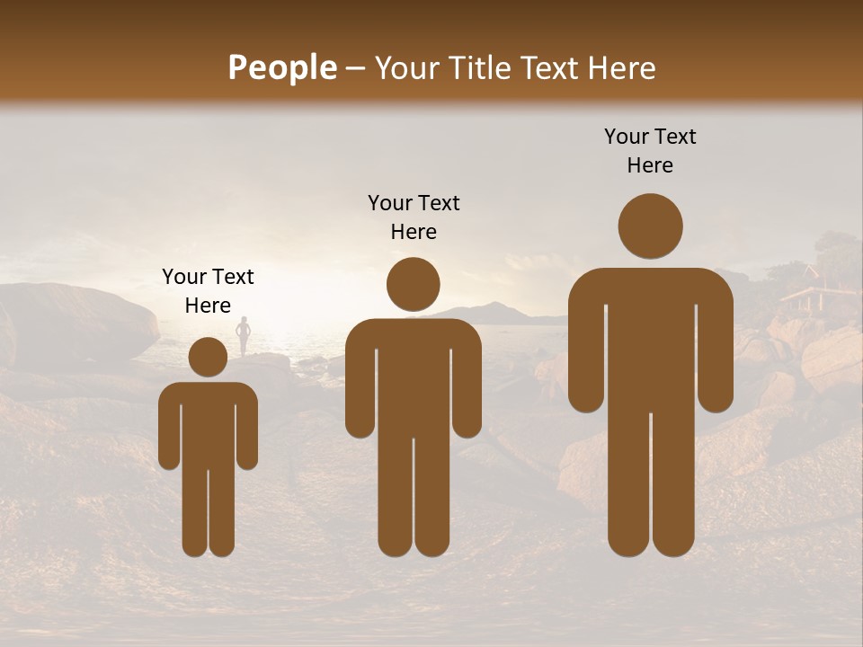 A Person Standing On A Rocky Shore With A Body Of Water In The Background PowerPoint Template