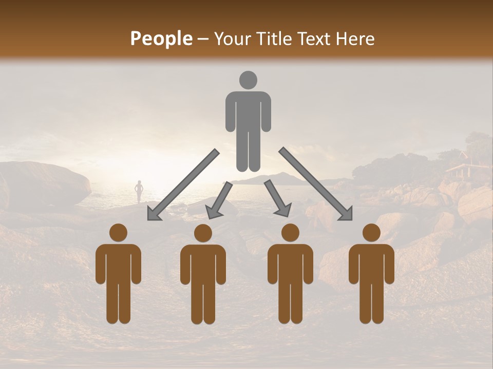 A Person Standing On A Rocky Shore With A Body Of Water In The Background PowerPoint Template