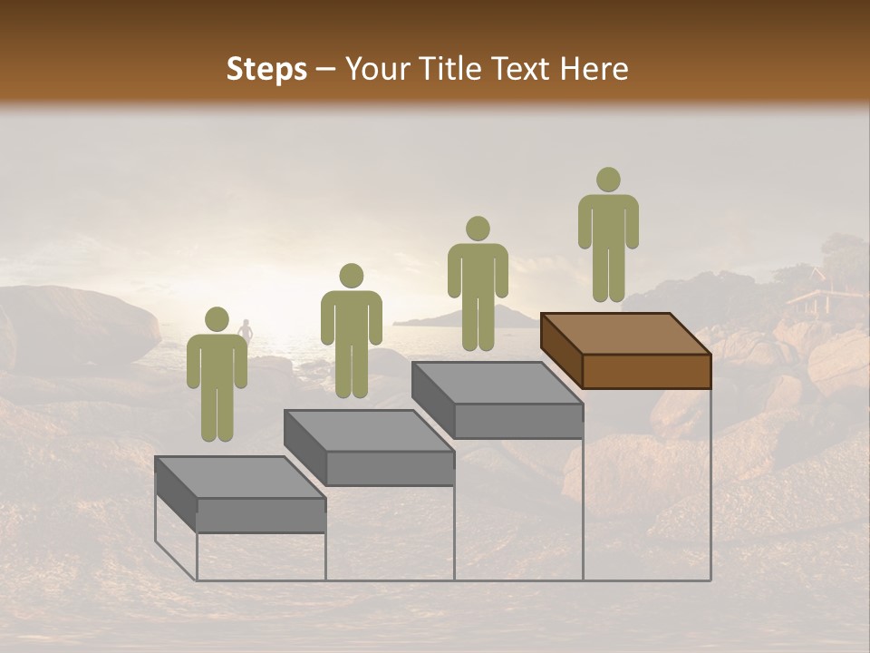 A Person Standing On A Rocky Shore With A Body Of Water In The Background PowerPoint Template