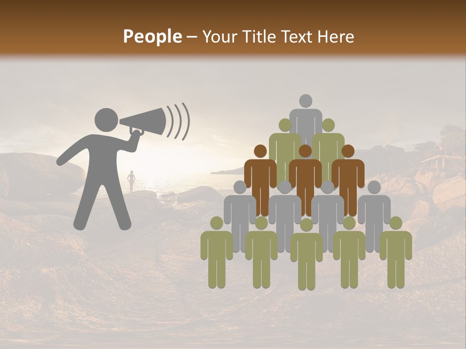 A Person Standing On A Rocky Shore With A Body Of Water In The Background PowerPoint Template