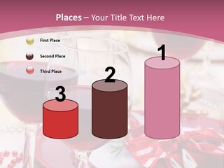 A Table Topped With Glasses Of Wine And A Plate Of Food PowerPoint Template