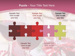 A Table Topped With Glasses Of Wine And A Plate Of Food PowerPoint Template