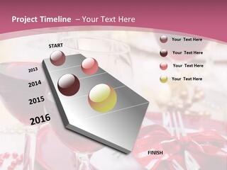 A Table Topped With Glasses Of Wine And A Plate Of Food PowerPoint Template