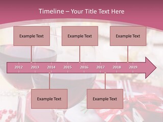 A Table Topped With Glasses Of Wine And A Plate Of Food PowerPoint Template