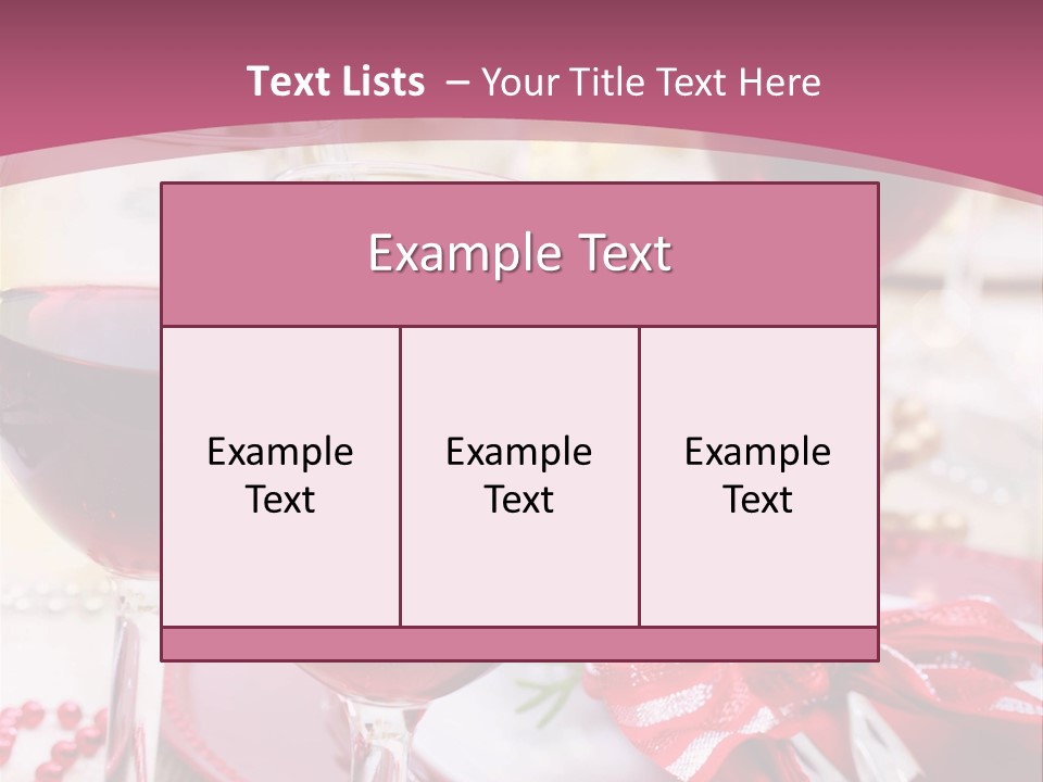A Table Topped With Glasses Of Wine And A Plate Of Food PowerPoint Template