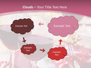 A Table Topped With Glasses Of Wine And A Plate Of Food PowerPoint Template