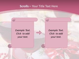 A Table Topped With Glasses Of Wine And A Plate Of Food PowerPoint Template
