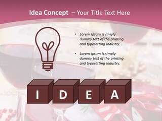 A Table Topped With Glasses Of Wine And A Plate Of Food PowerPoint Template