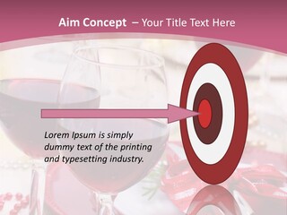 A Table Topped With Glasses Of Wine And A Plate Of Food PowerPoint Template