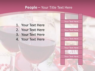 A Table Topped With Glasses Of Wine And A Plate Of Food PowerPoint Template