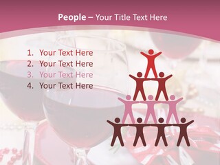 A Table Topped With Glasses Of Wine And A Plate Of Food PowerPoint Template
