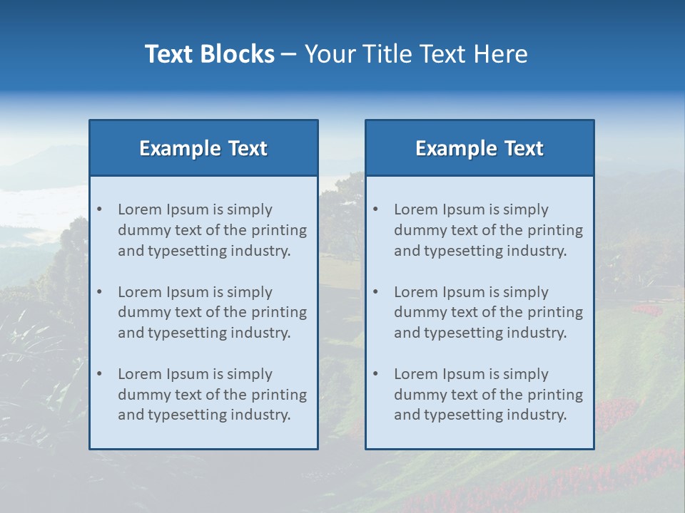 A Scenic View Of A Lush Green Hillside PowerPoint Template