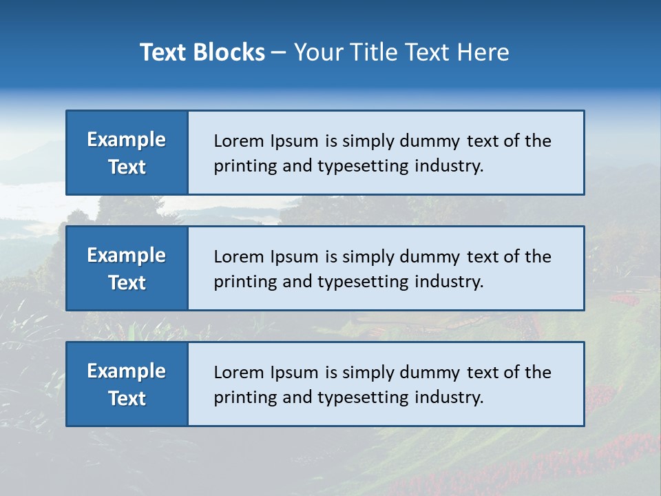A Scenic View Of A Lush Green Hillside PowerPoint Template
