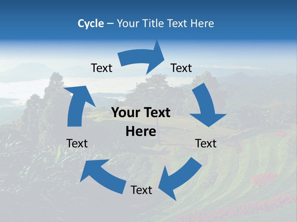 A Scenic View Of A Lush Green Hillside PowerPoint Template