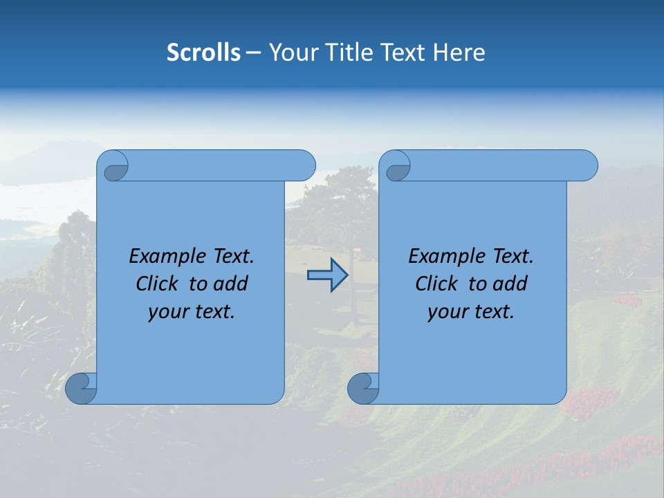 A Scenic View Of A Lush Green Hillside PowerPoint Template
