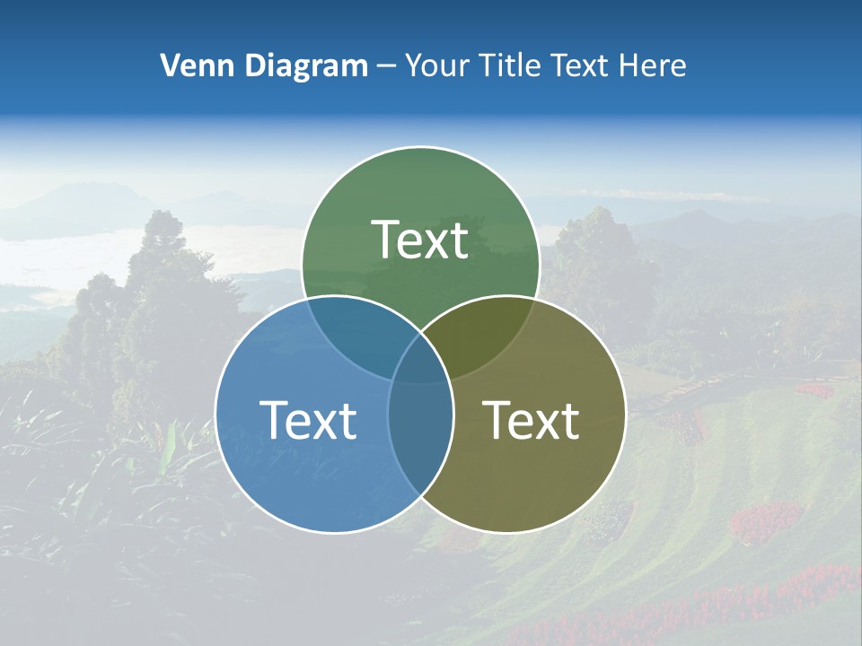 A Scenic View Of A Lush Green Hillside PowerPoint Template