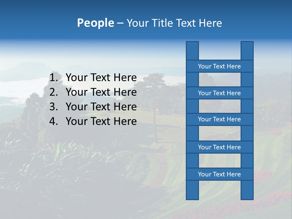 A Scenic View Of A Lush Green Hillside PowerPoint Template
