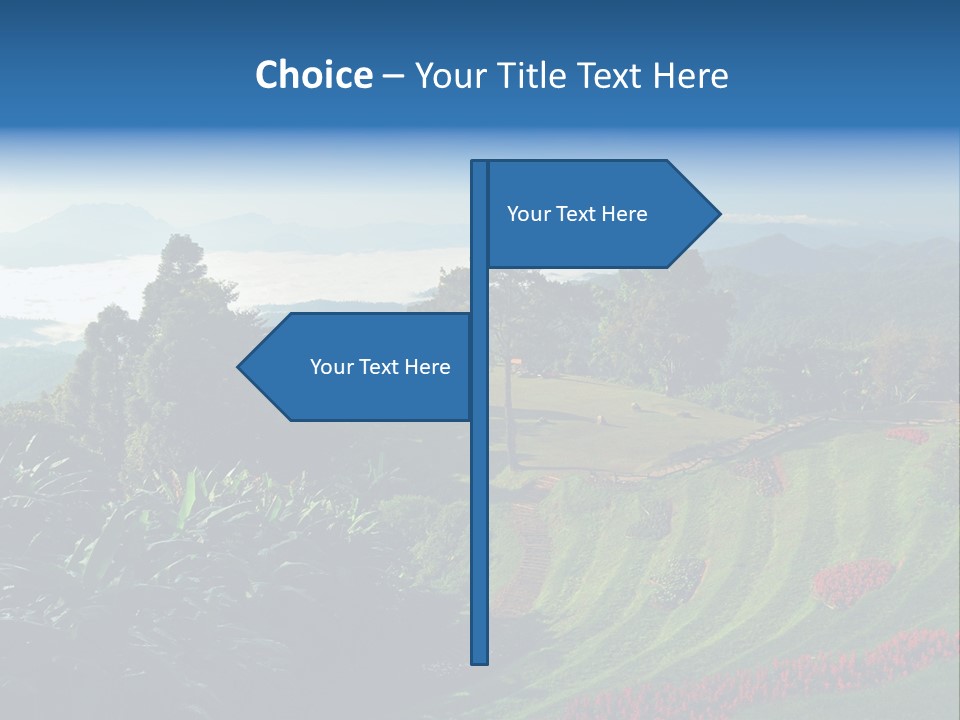 A Scenic View Of A Lush Green Hillside PowerPoint Template