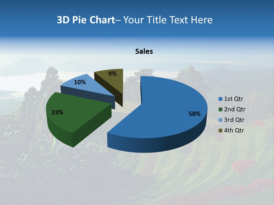 A Scenic View Of A Lush Green Hillside PowerPoint Template