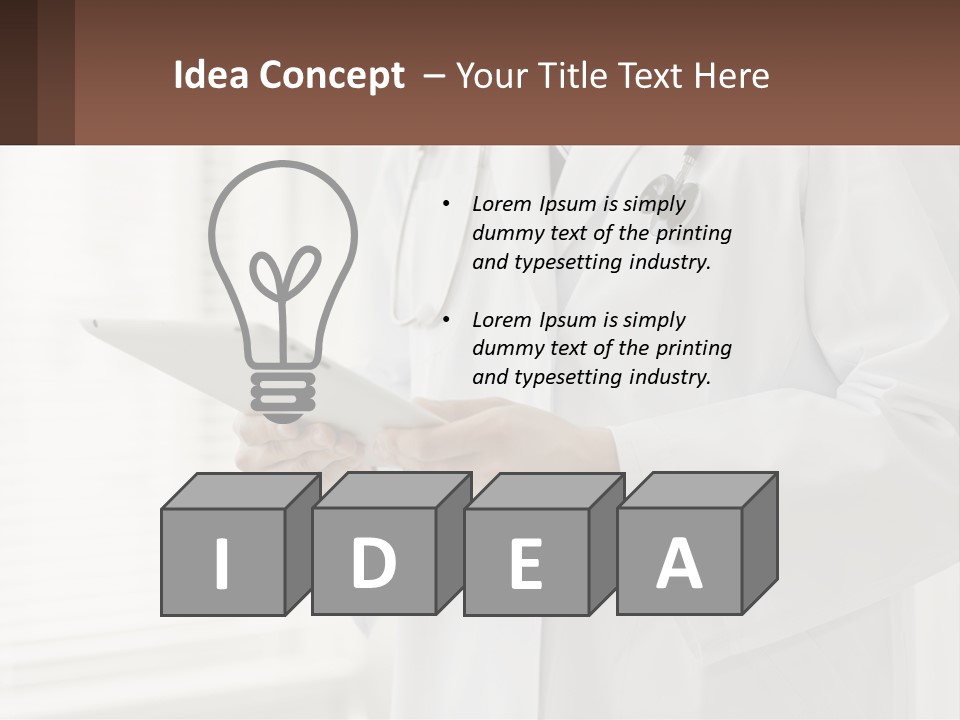 A Doctor Using A Tablet Computer Powerpoint Presentation PowerPoint Template