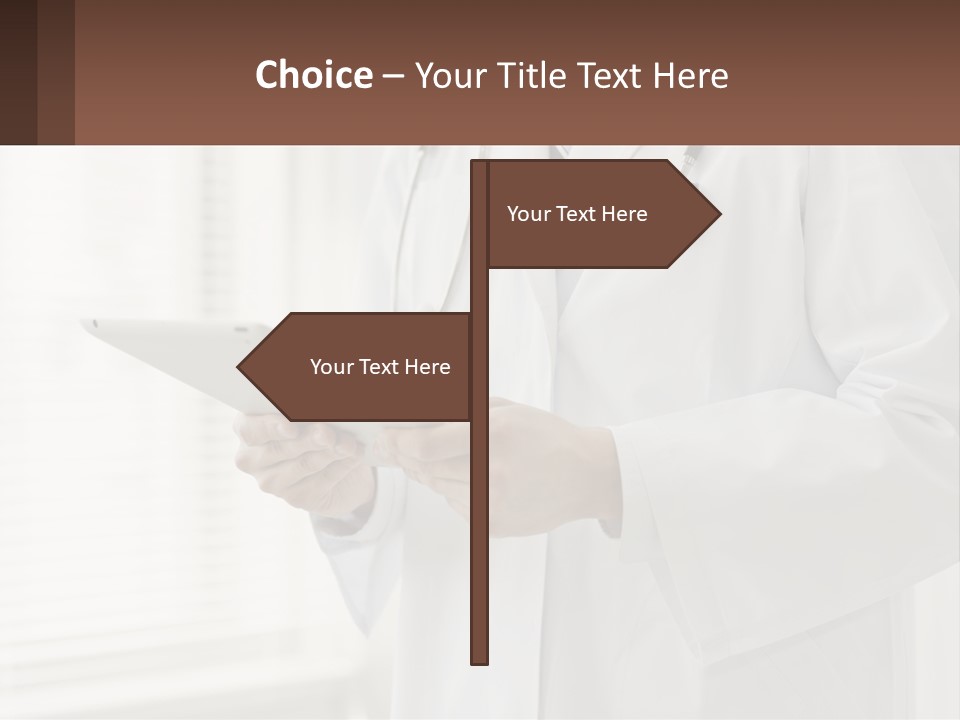 A Doctor Using A Tablet Computer Powerpoint Presentation PowerPoint Template