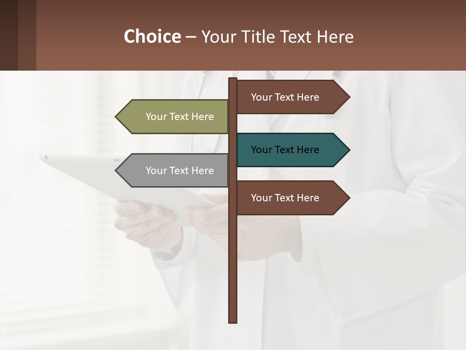 A Doctor Using A Tablet Computer Powerpoint Presentation PowerPoint Template