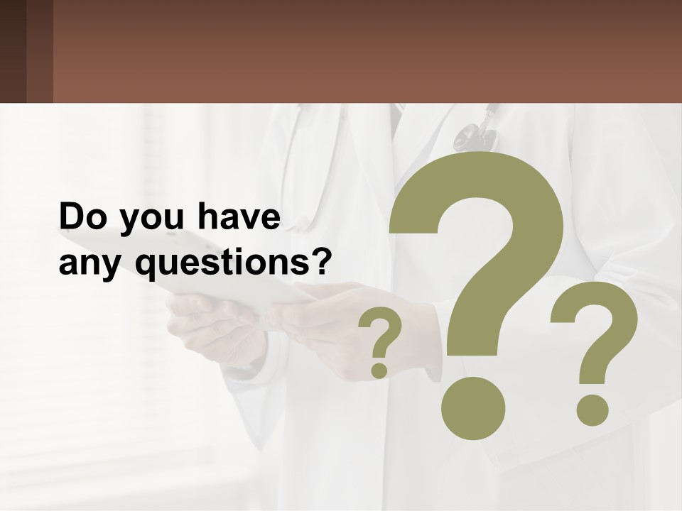 A Doctor Using A Tablet Computer Powerpoint Presentation PowerPoint Template