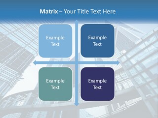 A Group Of Skyscrapers With A Blue Sky In The Background PowerPoint Template