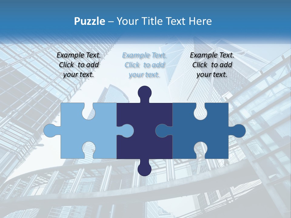 A Group Of Skyscrapers With A Blue Sky In The Background PowerPoint Template