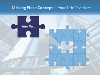 A Group Of Skyscrapers With A Blue Sky In The Background PowerPoint Template