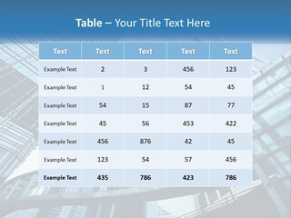 A Group Of Skyscrapers With A Blue Sky In The Background PowerPoint Template