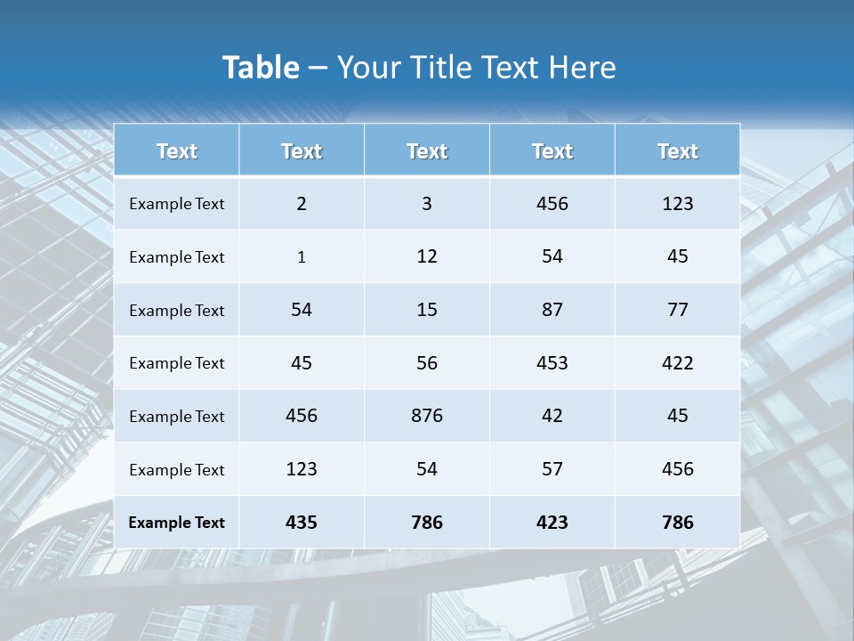 A Group Of Skyscrapers With A Blue Sky In The Background PowerPoint Template