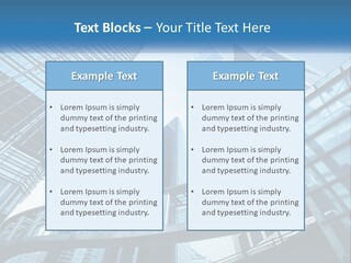 A Group Of Skyscrapers With A Blue Sky In The Background PowerPoint Template