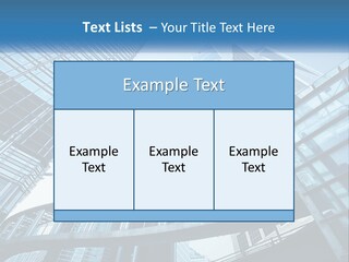 A Group Of Skyscrapers With A Blue Sky In The Background PowerPoint Template