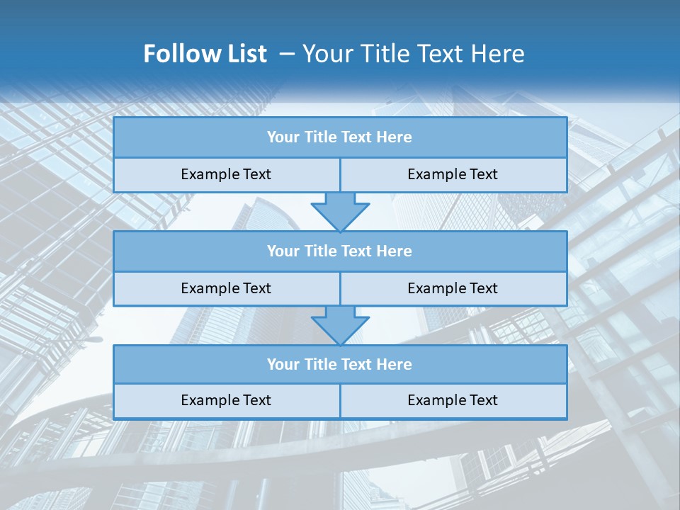 A Group Of Skyscrapers With A Blue Sky In The Background PowerPoint Template