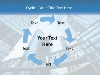 A Group Of Skyscrapers With A Blue Sky In The Background PowerPoint Template