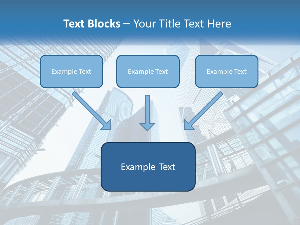 A Group Of Skyscrapers With A Blue Sky In The Background PowerPoint Template