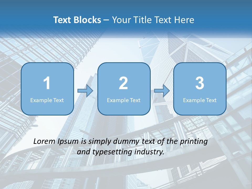 A Group Of Skyscrapers With A Blue Sky In The Background PowerPoint Template