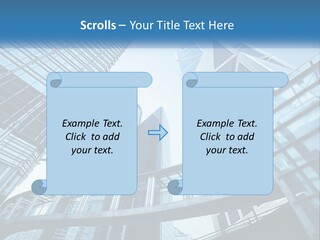A Group Of Skyscrapers With A Blue Sky In The Background PowerPoint Template