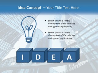 A Group Of Skyscrapers With A Blue Sky In The Background PowerPoint Template