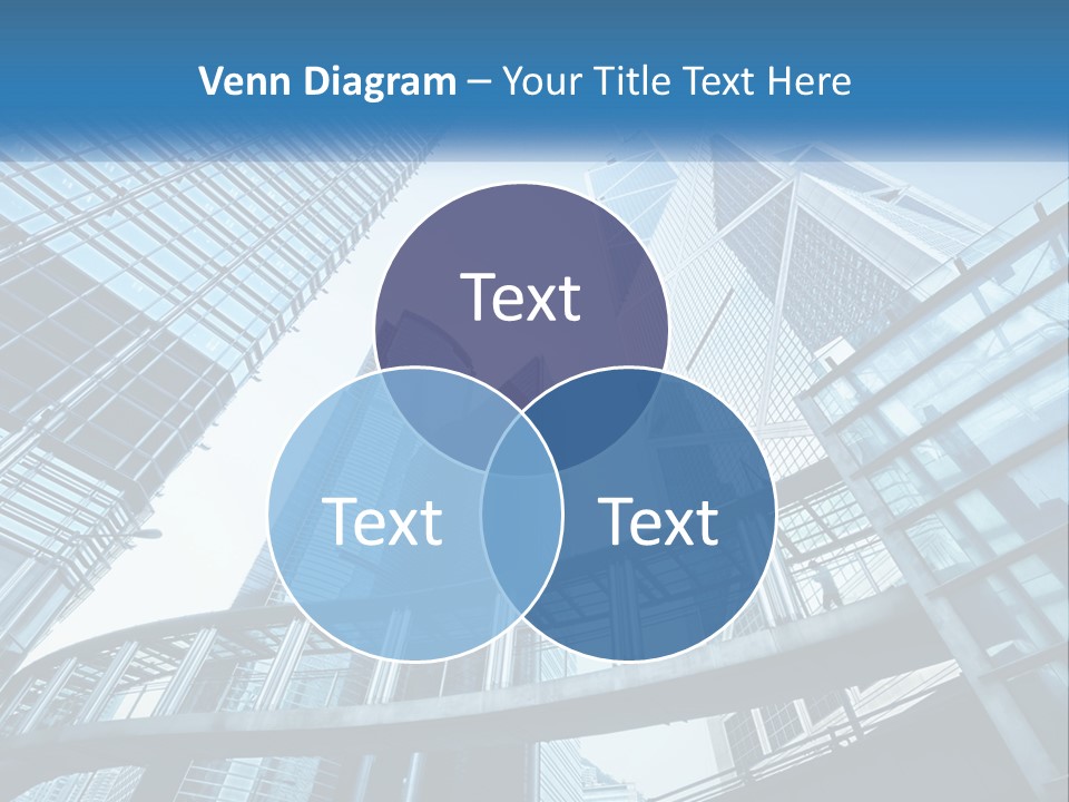 A Group Of Skyscrapers With A Blue Sky In The Background PowerPoint Template