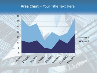 A Group Of Skyscrapers With A Blue Sky In The Background PowerPoint Template